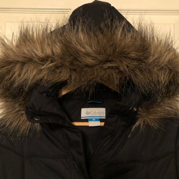 Columbia Hooded Black Puffer Quilted Jacket Size Large Women’s - Picture 4 of 7